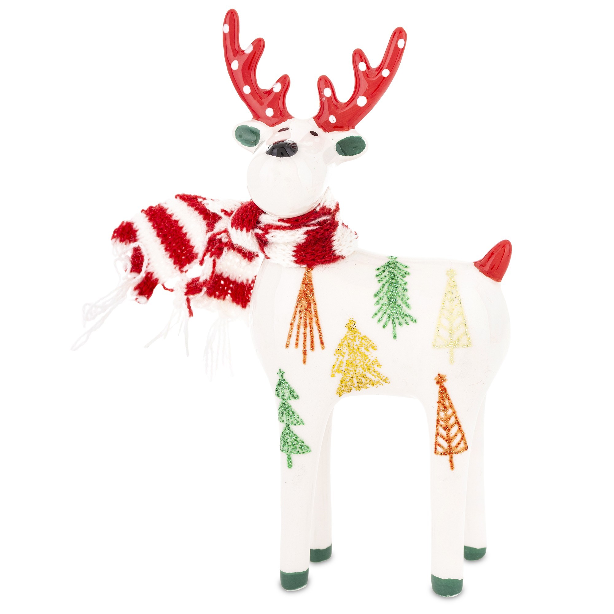 Figurka Renifer w Szaliku 17 cm