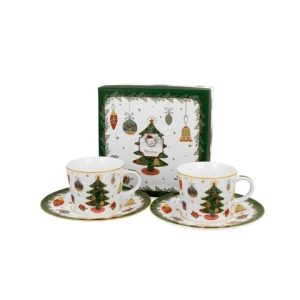 Komplet 2 filiżanek espresso Christmas Tree 90 ml