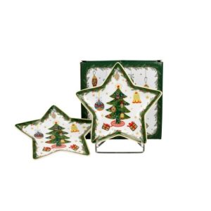 Komplet 2 Miseczek Gwiazdek Around Christmas Tree