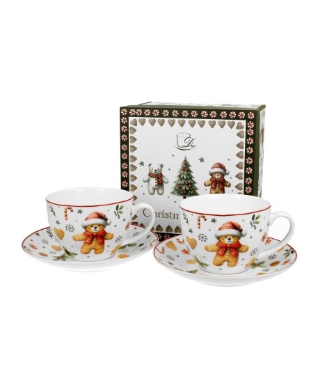 Komplet 2 filiżanek ze spodkami Christmas Cuties 270 ml