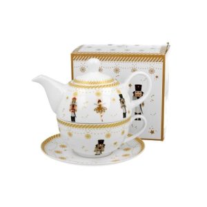 Komplet Filiżanka Dzbanek i Spodek Christmas Ballerina