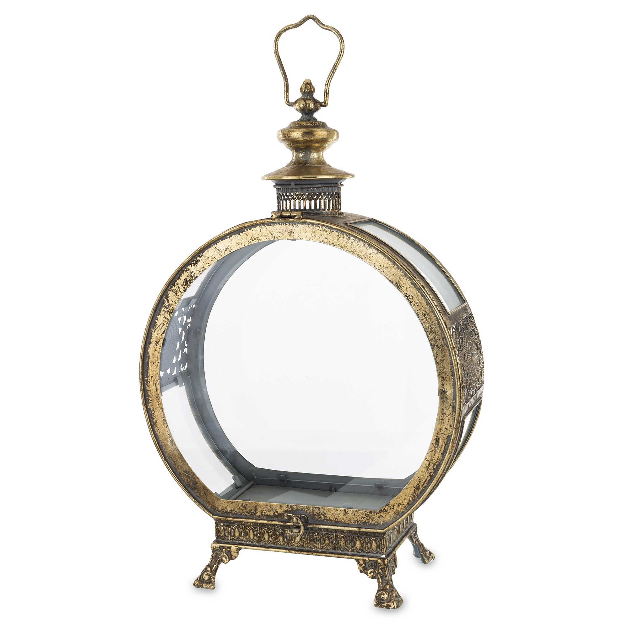 Lampion metal/szkło 58 cm