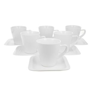 Komplet 6 filiżanek ze spodkami Infinity 250 ml