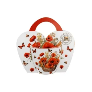 Kubek w koszyczku 460 ml Duo - Maki