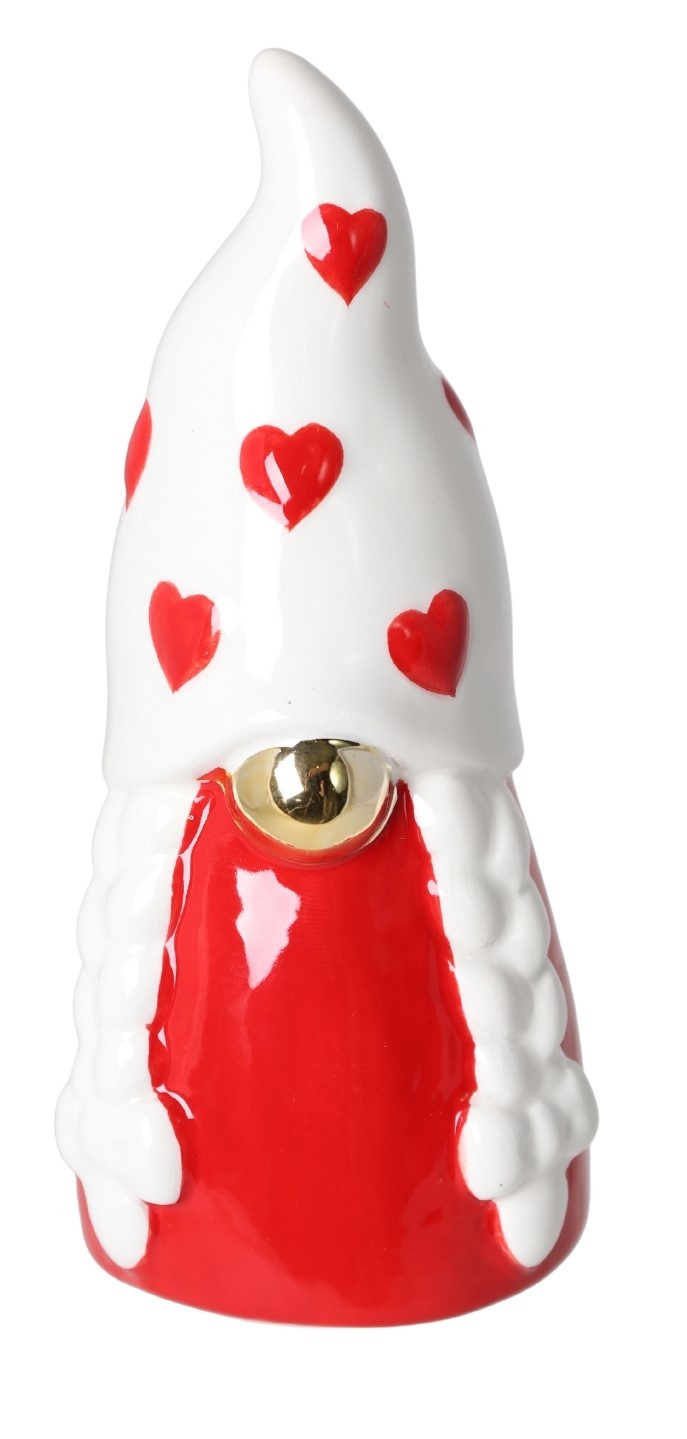 Figurka Skrzat Ceramiczny w Serca 12 cm