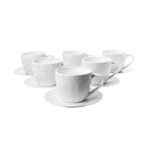 Komplet 6 filiżanek ze spodkami 260 ml Duo - Twilight