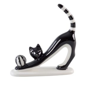 Figurka Porcelanowa Kot z Piłką 124 - As Ćmielów