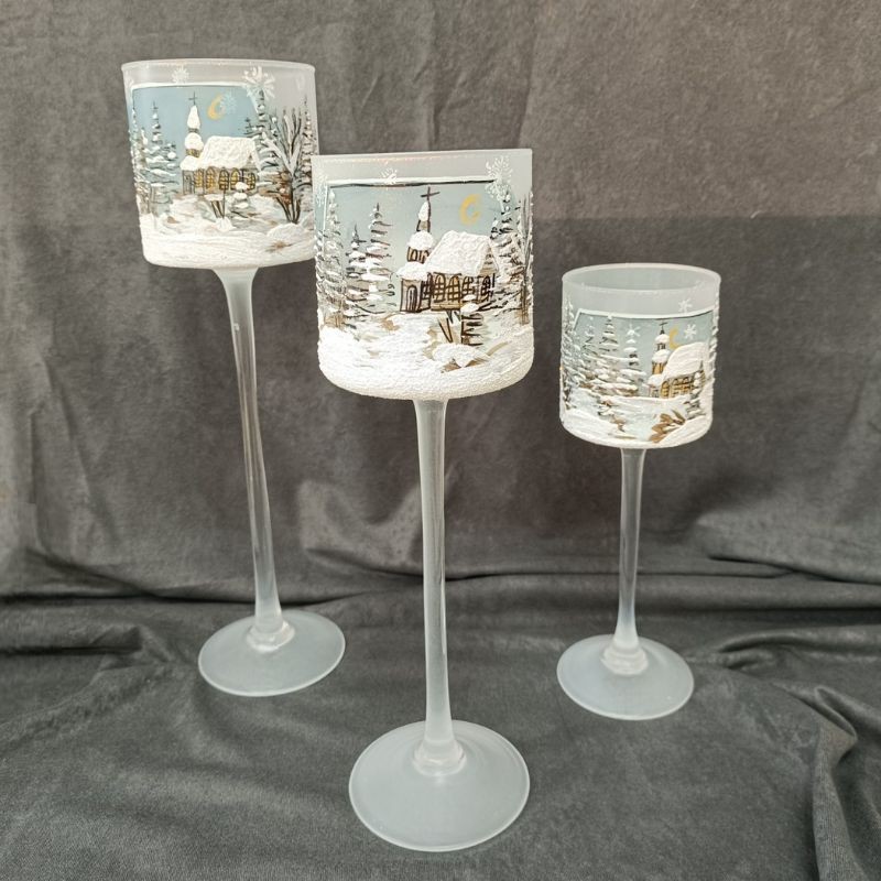 Kielich wysoki Zima White 35 cm