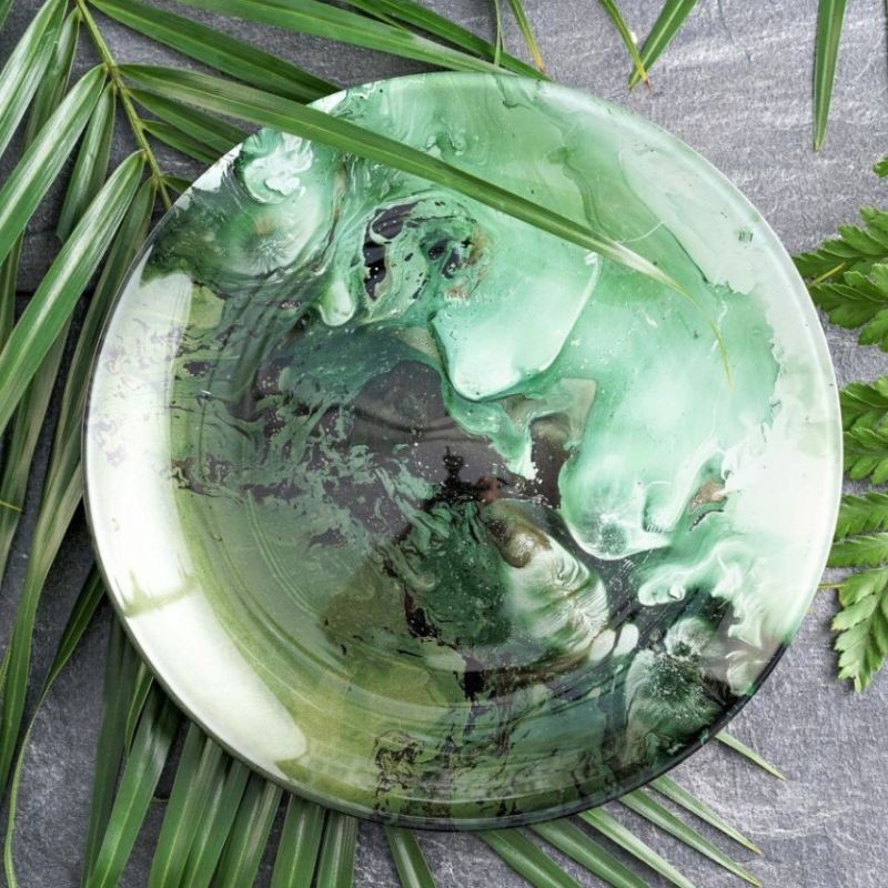 Talerzyk deserowy szklany 21 cm Villa Italia - Agat