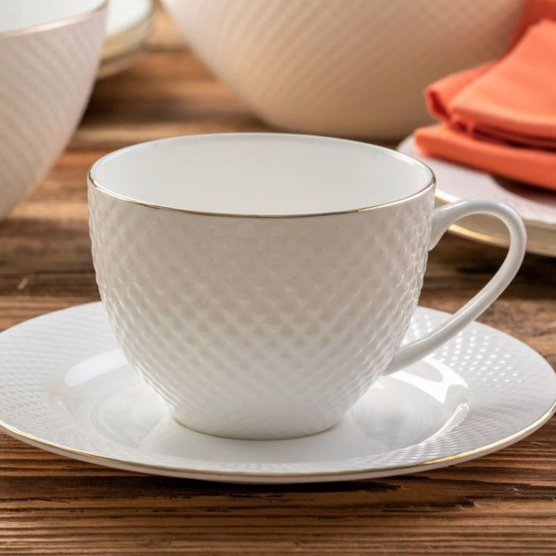 Filiżanka ze spodkiem250 ml Villa Italia - Bari Gold