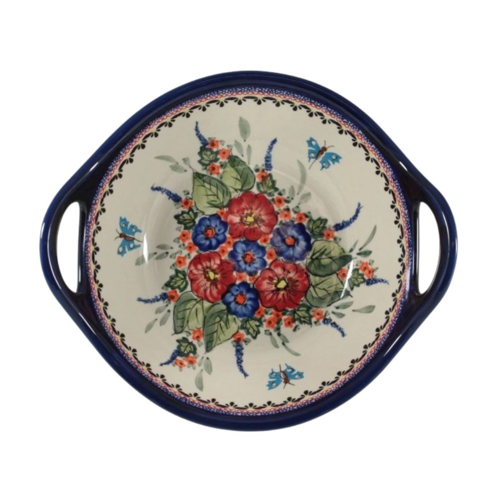 Misa z uszami na owoce 27 cm dek. 149 art - Bolesławiec