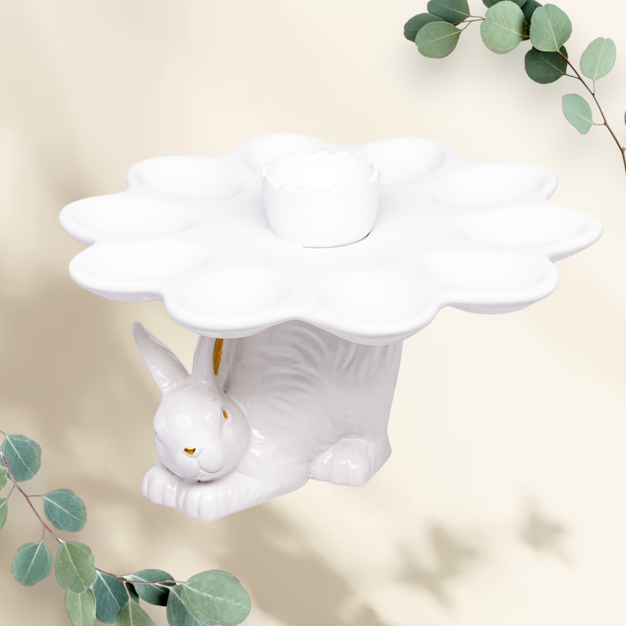 Podstawka na jajka z zajączkiem 25 cm