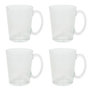 Komplet 4 kubków szklanych 300 ml
