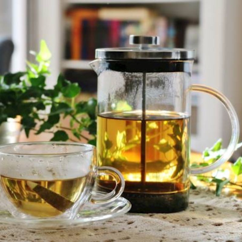 Zaparzacz tłokowy szklany do herbaty lub kawy 800 ml