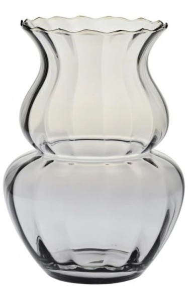 Wazon optyk dymny niebieski 39 cm Krosno - Home&Living