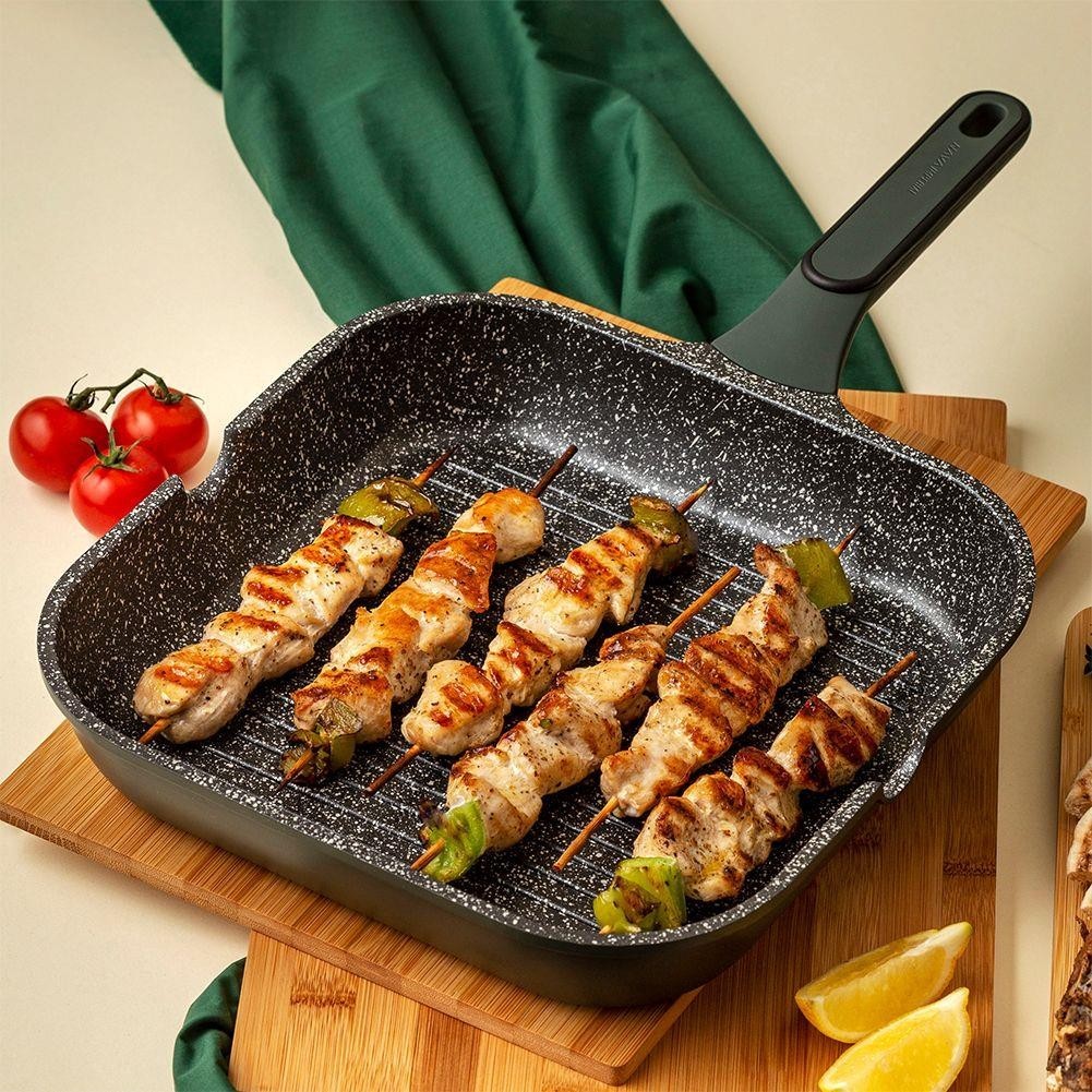 Patelnia grillowa granitowa do grillowania 28x28 cm Orion - Imperial