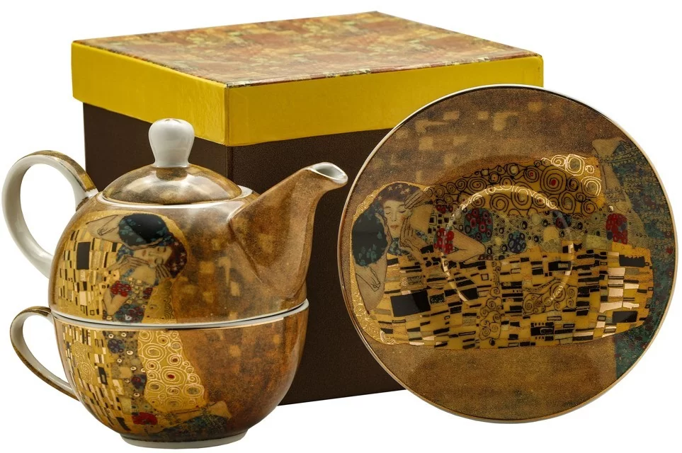 Filiżanka tea for one dzbanek z zaparzaczem Marco Polo - Klimt Kiss