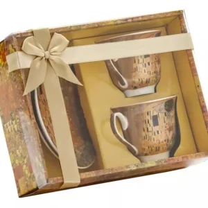 Komplet 2 filiżanek ze spodkami 250 ml Marco Polo - Klimt The Kiss