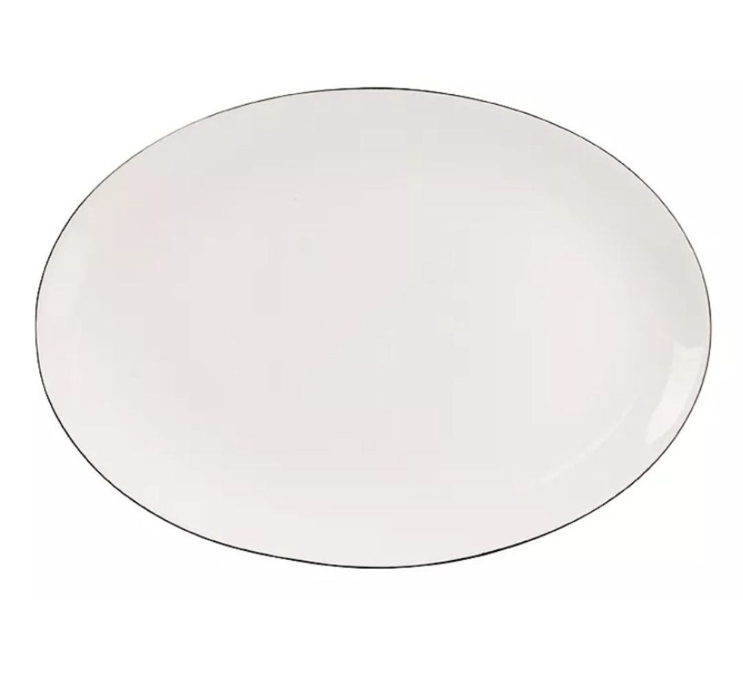 Półmis owalny 36 cm Bogucice - Base Black 1227