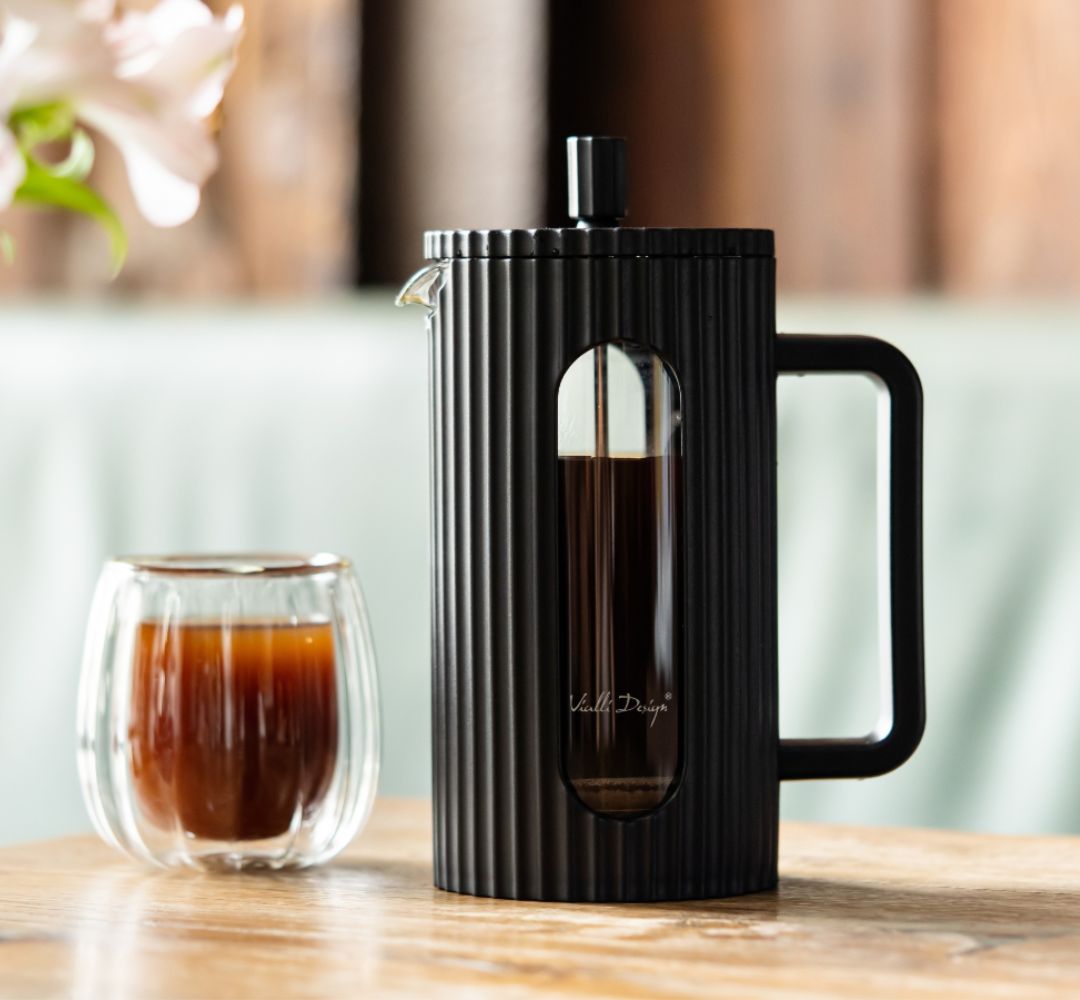 Zaparzacz do kawy i herbaty czarny 1l Vialli Design - Livio