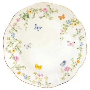 Talerz z włoskiej porcelany 27 cm Marco Polo - Motyle