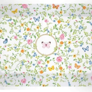 Taca z uchwytami z melaminy 47×33 cm Marco Polo - Motyle