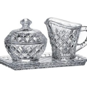 Zestaw prezentowy mlecznik i cukiernica Bohemia - Diamond
