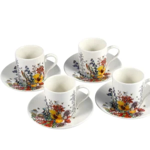 Komplet 4 filiżanek ze spodkami 90 ml - Marco Polo