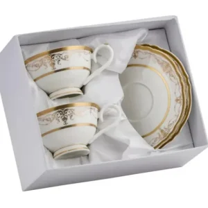 Komplet 2 filiżanek ze spodkami 250 ml na prezent - Marco Polo