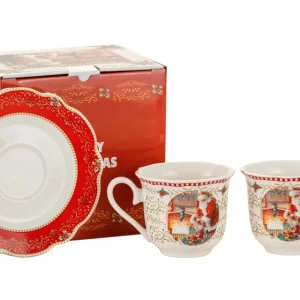 Komplet 2 filiżanek ze spodkami 250 ml Marco Polo - Święta