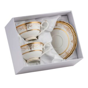 Komplet 2 filiżanek ze spodkami 250 ml na prezent - Marco Polo