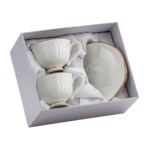 Komplet 2 filiżanek ze spodkami 200 ml na prezent - Marco Polo
