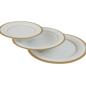 Zestaw talerzy na 6 osób (18 el.) Bogucice - Geos Gold