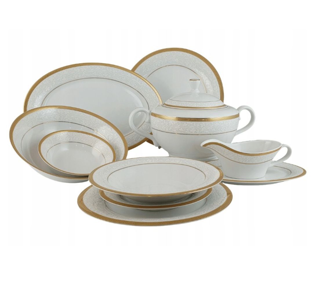 Serwis obiadowy na 6 osób (25 el.) Bogucice - Geos Gold