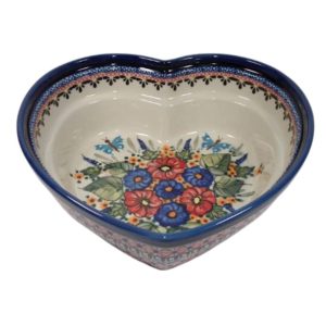 Salaterka w kształcie serca 1,5l dek. 149art - Bolesławiec