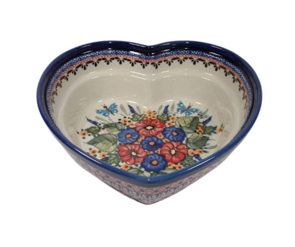 Salaterka w kształcie serca 1,5l dek. 149art - Bolesławiec