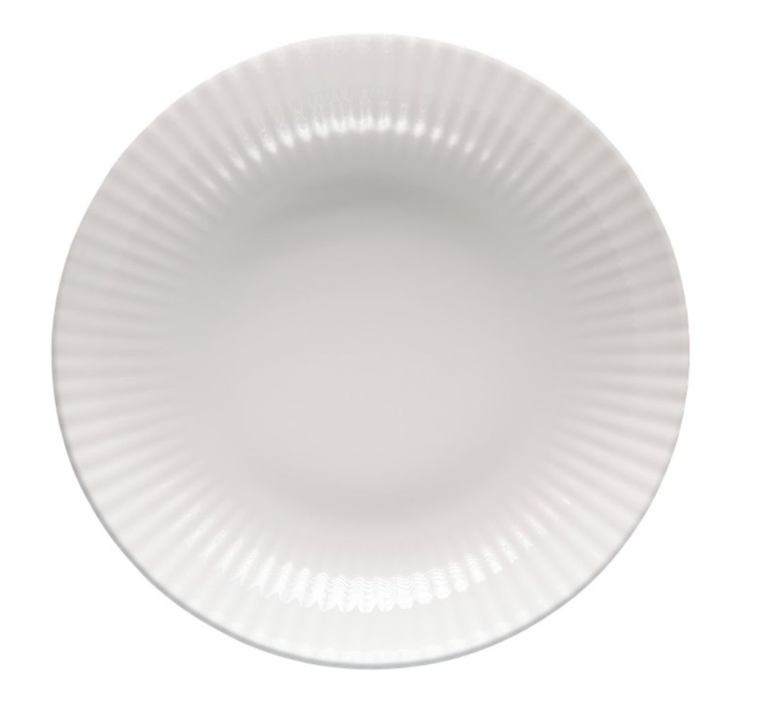 Talerz głęboki 22 cm Lubiana - Daisy Biały