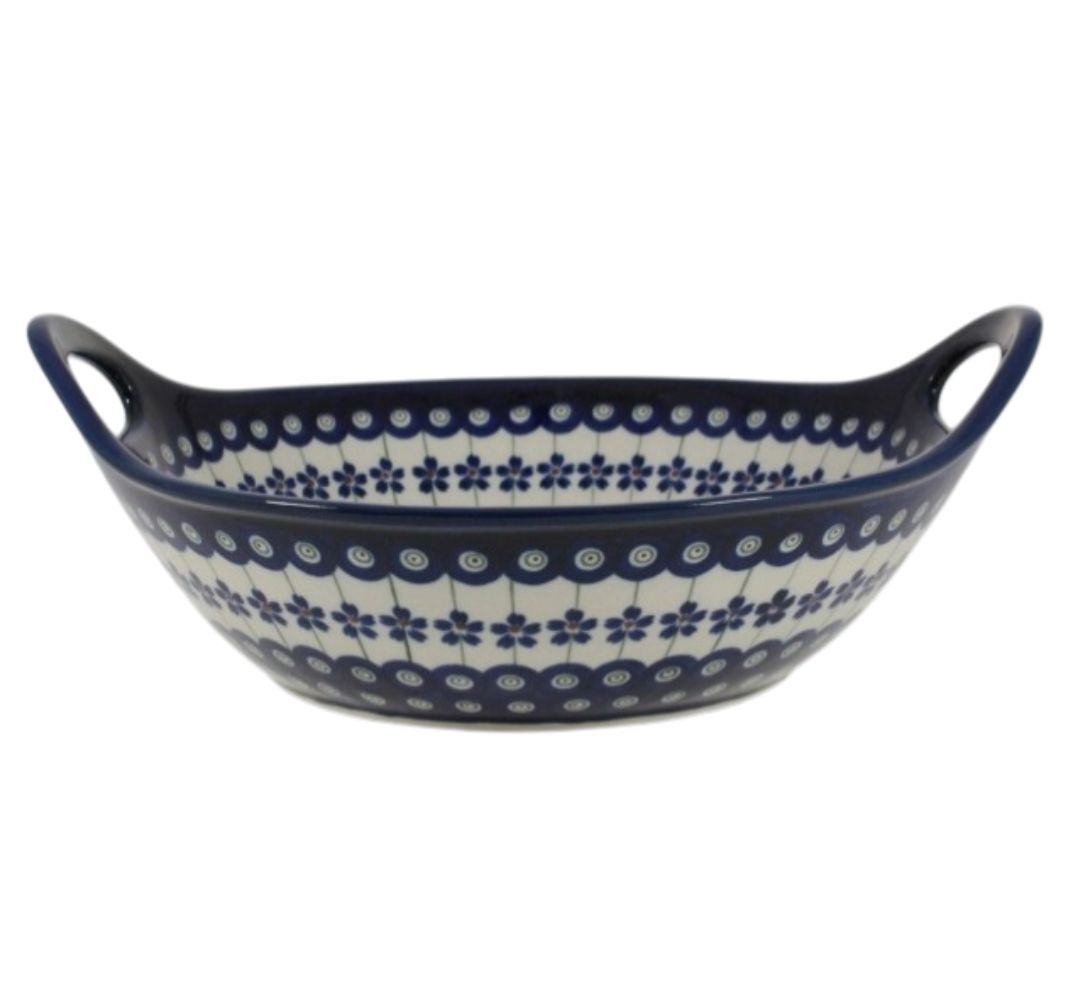 Miska z uszami 1,5l dek. 166a - Bolesławiec