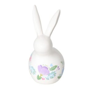 Królik ceramiczny w kwiatki 18 cm - Ewax