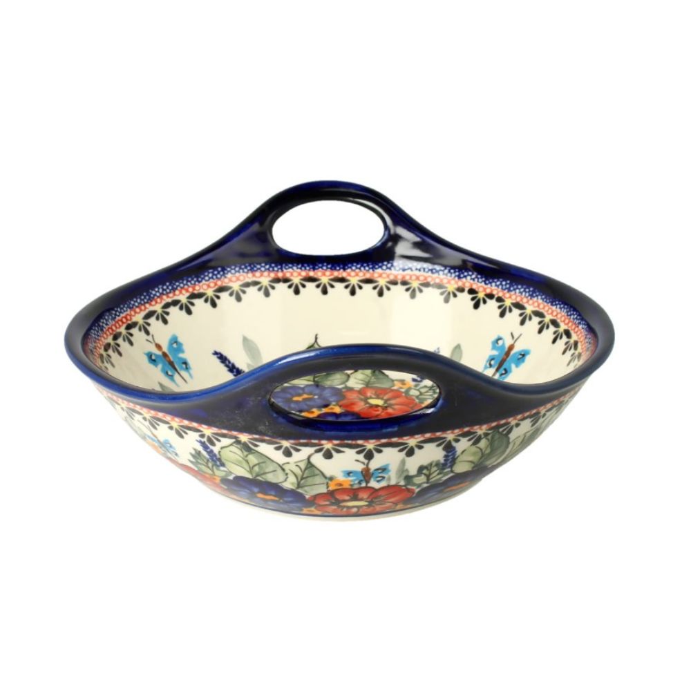 Miska z uchwytami 900 ml dek. 149 art -Bolesławiec