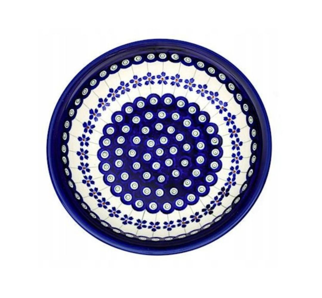 Talerz głęboki obiadowy 22,5 cm dek. 166a - Bolesławiec