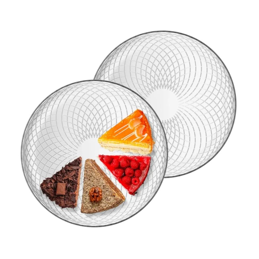 Talerz deserowy szklany 30 cm - Trend Glass Elina
