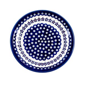 Talerz obiadowy płytki 24 cm dek.166A - Bolesławiec