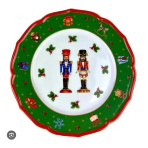 Talerz deserowy 22 cm (1 szt.) Bogucice - Cicha Noc Zielony