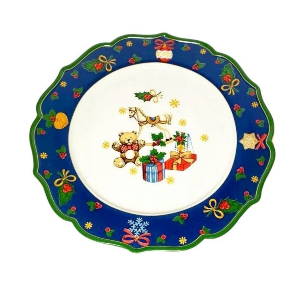 Talerz deserowy 22 cm (1 szt.) Bogucice – Cicha Noc Niebieski
