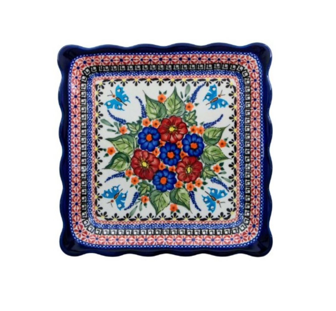 Talerz deserowy herbatnik 16 cm dek. 149art - Bolesławiec