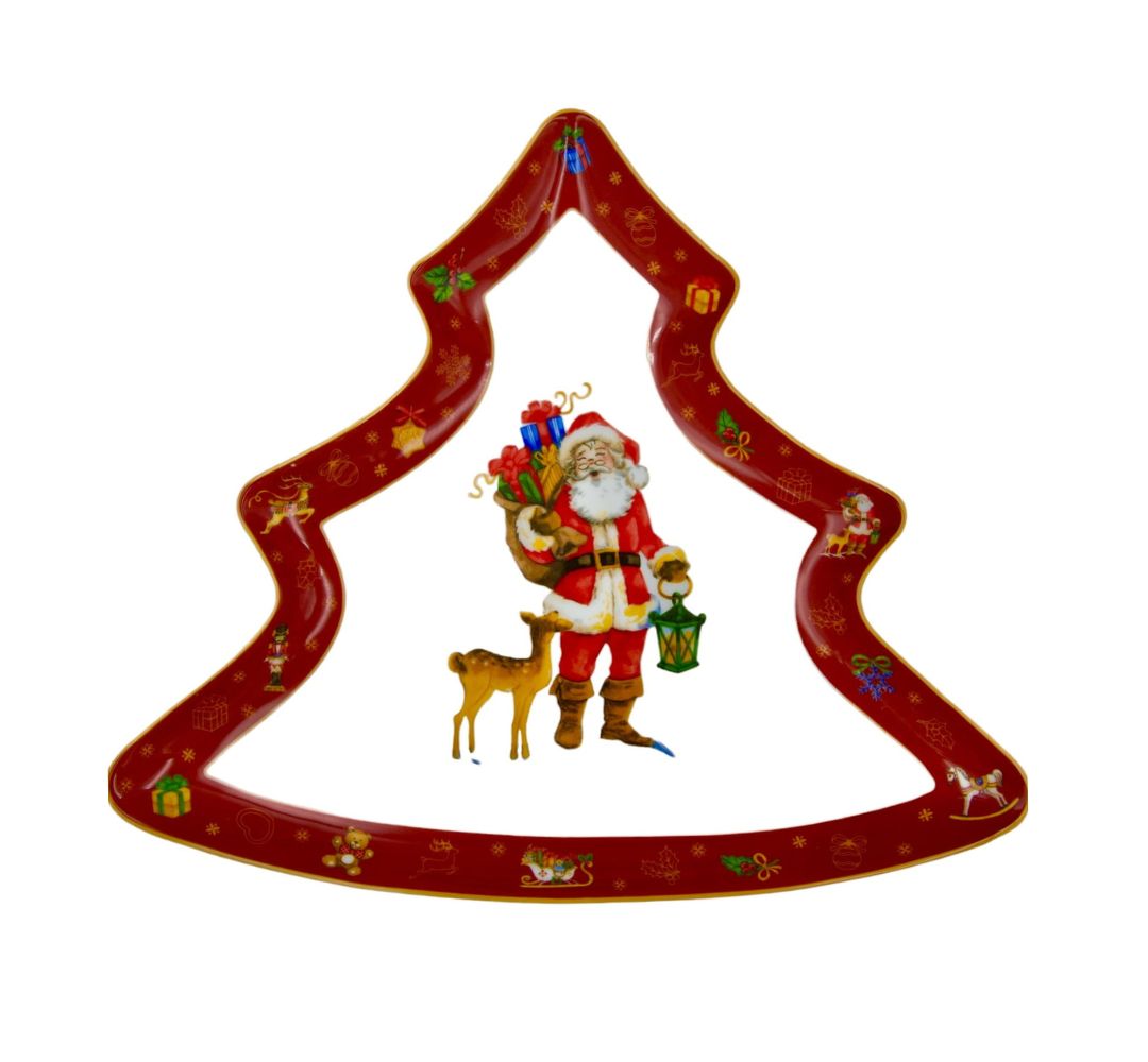 Patera choinka 28 cm Bogucice – Cicha Noc Czerwona