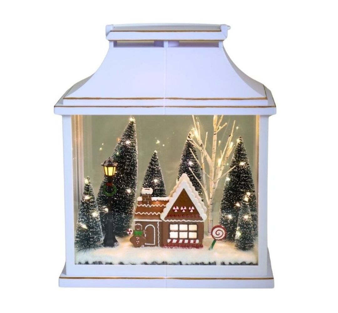 Scenka świąteczna biała led 36 cm - Ewax