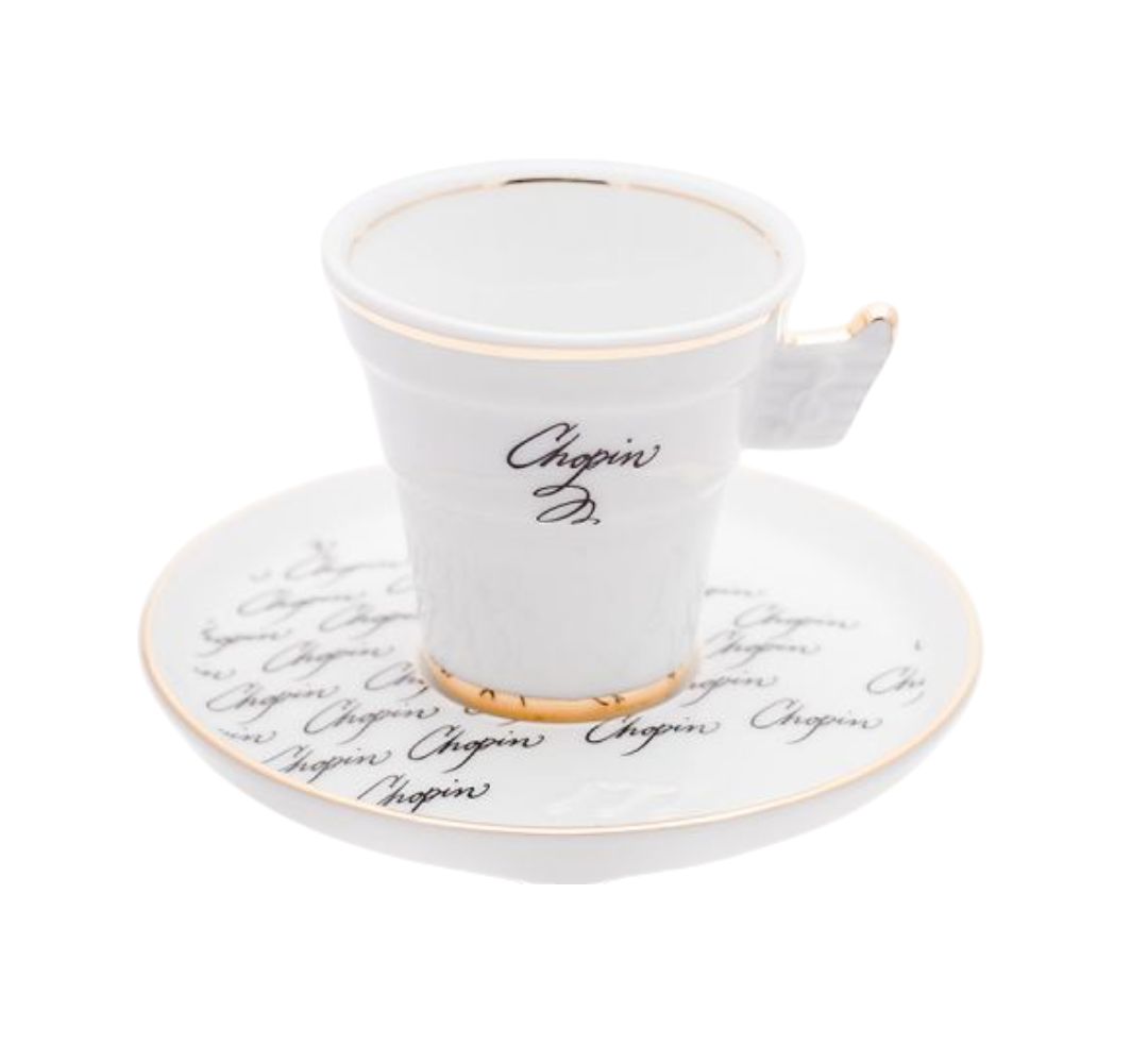 Filiżanka ze spodkiem 100 ml espresso Bogucice - Fryderyk Chopin