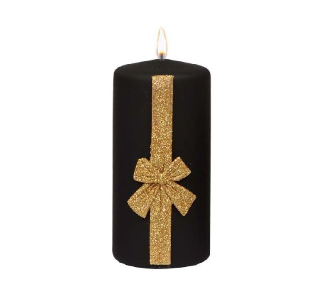 Świeca pieńkowa 15 cm matowa czarna – Adpal